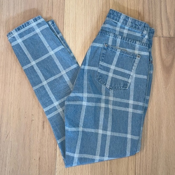 Boohoo Blue Striped Denim Jeans Light Wash Size 4 - Picture 6 of 6